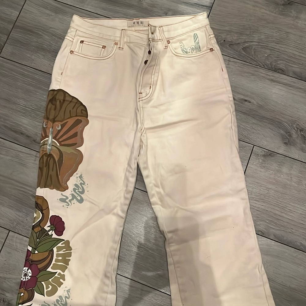 #festival #concert #freepeople #wethefree #multicolored #cream #jeans #buttonfly